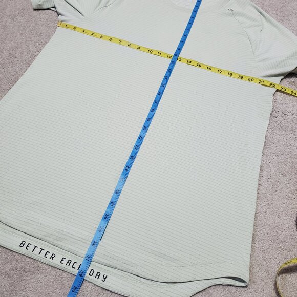 LULULEMON Drysense Training Short Sleeve Shirt Heathered Creamy Mint Men's XL - Picture 10 of 10